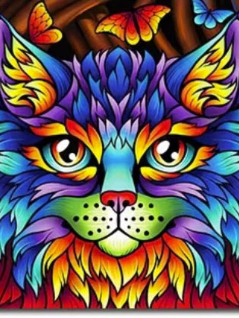 5 Pack Cat Diamond Painting Kits – Full Set w/ Tools – DIY Craft for Cat Lovers - Picture 2 of 6